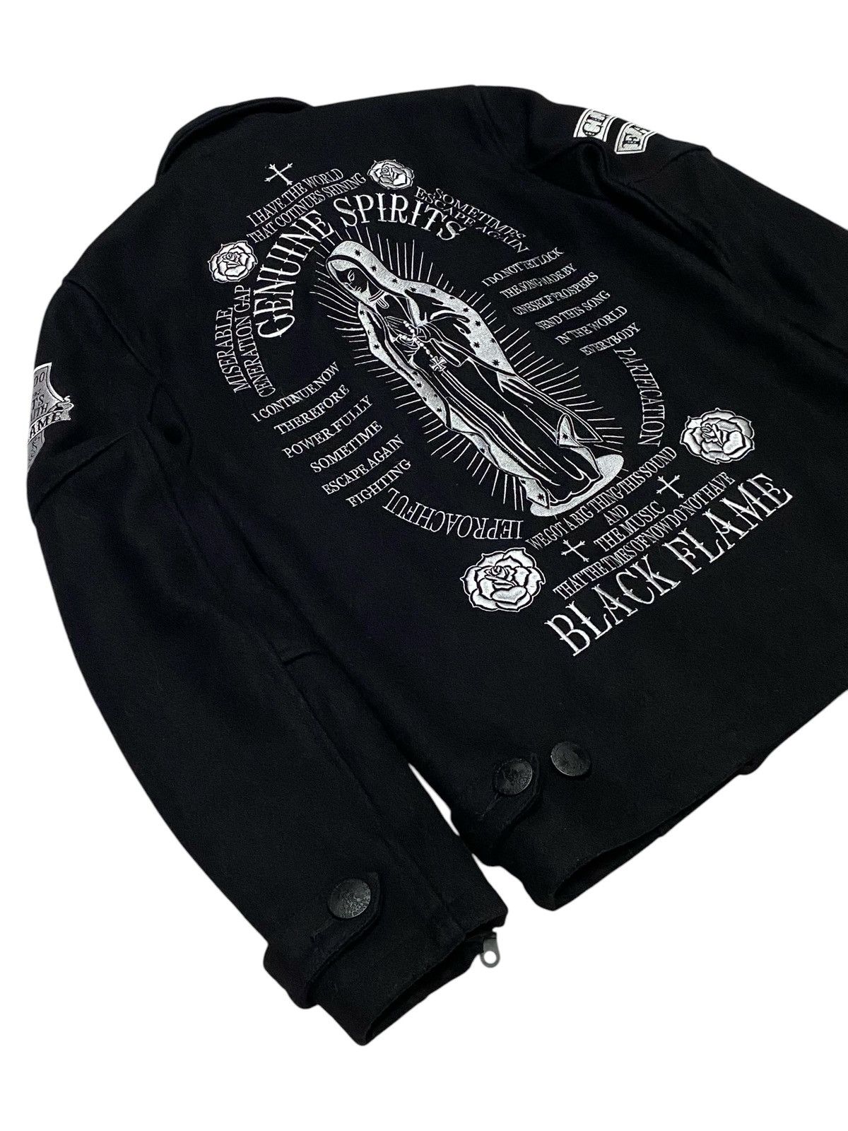 Japanese Brand Black Flame Wool Jacket Size US S / EU 44-46 / 1 - 23 Thumbnail