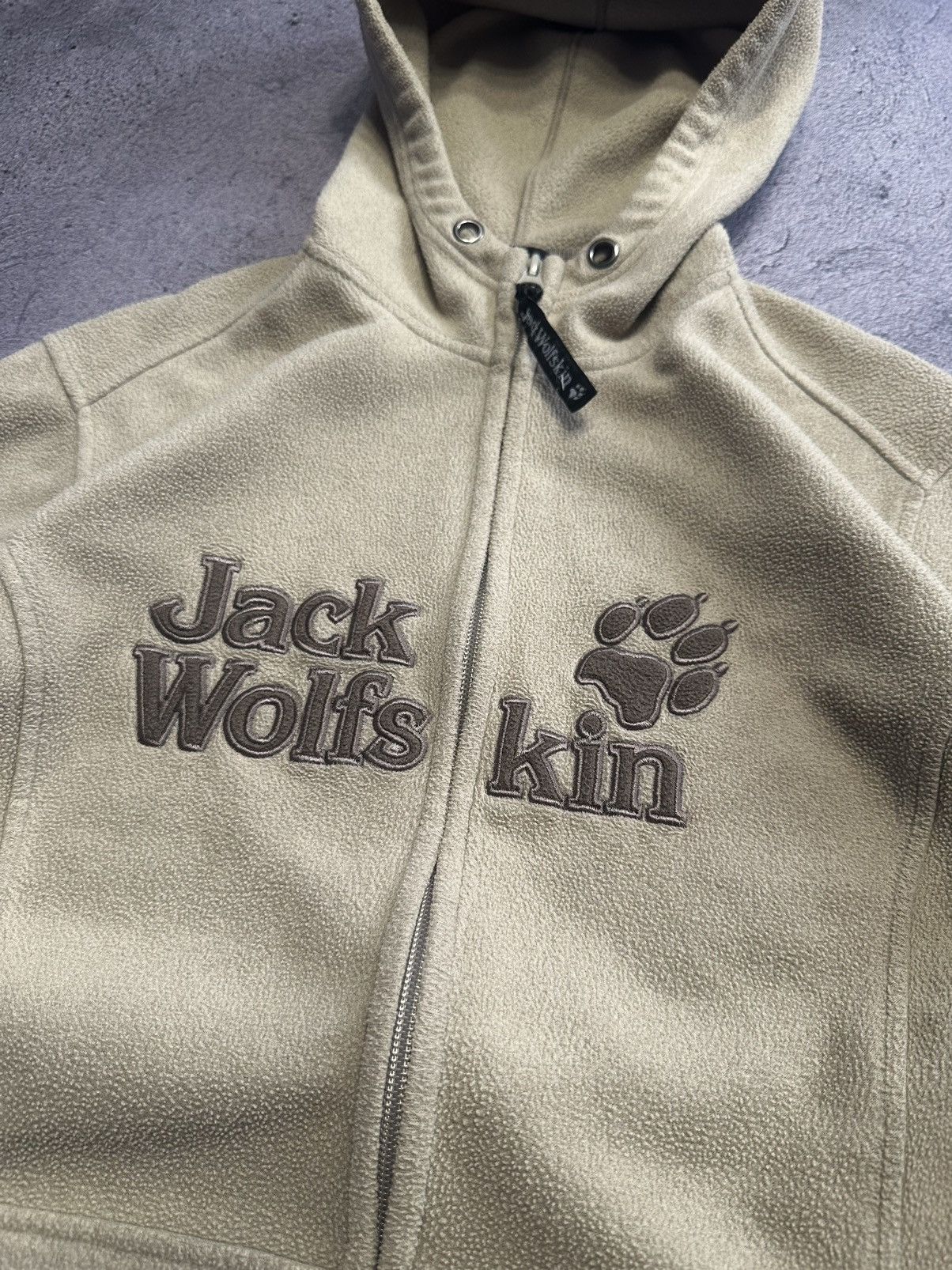 Jack Wolfskin × Vintage 🐀 Jack Wolfskin Vintage Zip Fleece Hoodie Size XL / US 12-14 / IT 48-50 - 4 Thumbnail