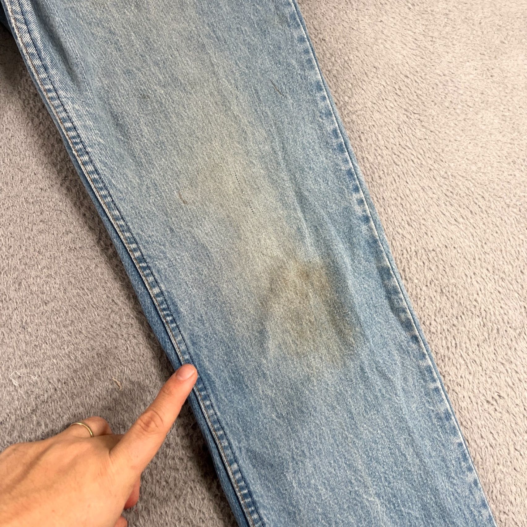 Levi's VINTAGE Levi's Jeans Mens 38x32 Blue Denim 40509-0214 Straight 5-Pocket Logo USA 90s/Levis 40509 Men Size US 38 / EU 54 - 3 Thumbnail