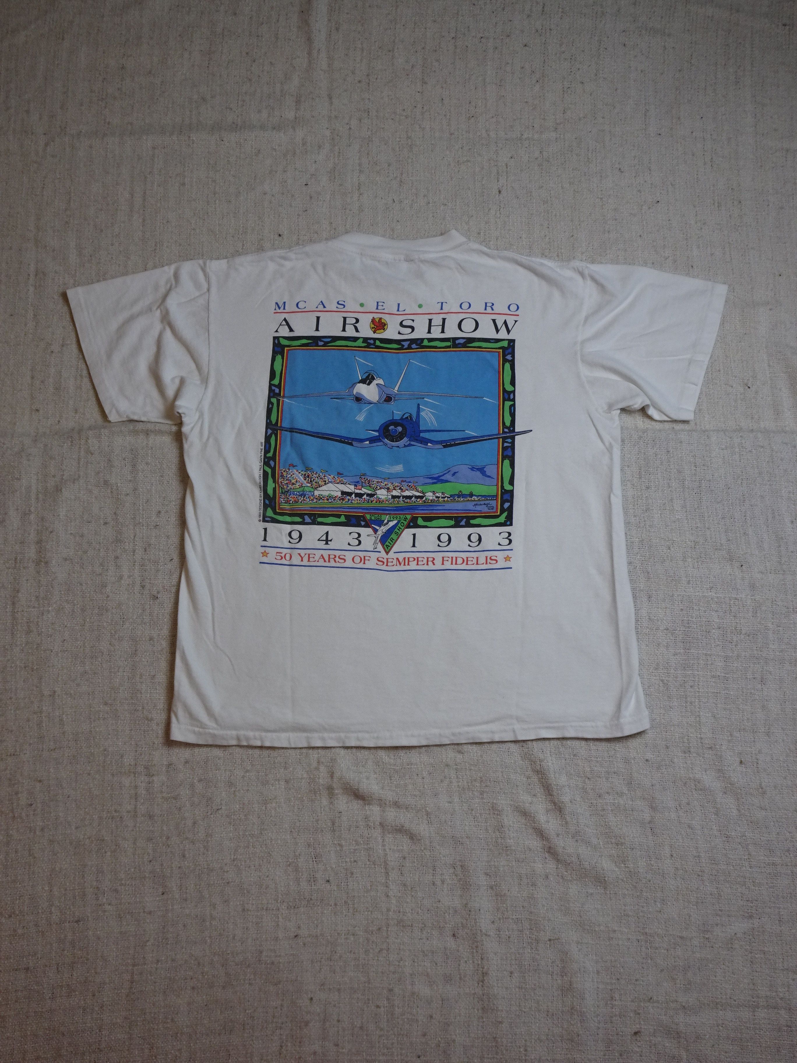 Vintage Vtg '96 MCAS El Toro Air Show Single Stitch Graphic Tee Rare Size US L / EU 52-54 / 3 - 1 Thumbnail