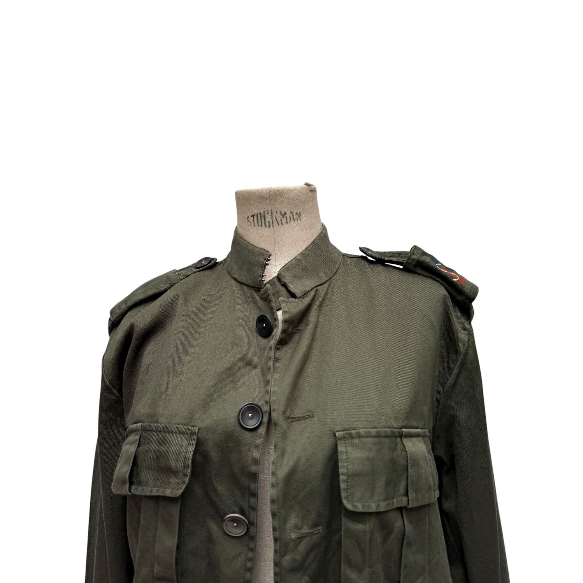 Yves Saint Laurent 2005 Khaki Military Shirt Size M / US 6-8 / IT 42-44 - 3 Thumbnail