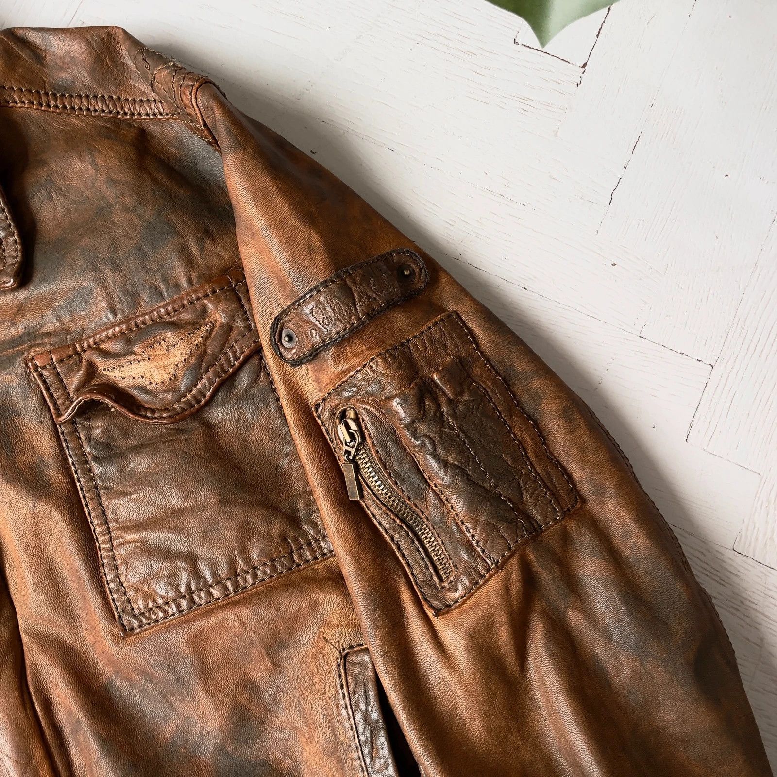 Aeronautica Militare Aeronautica Militare Real Leather Aviator Bomber Jacket Size US M / EU 48-50 / 2 - 5 Thumbnail