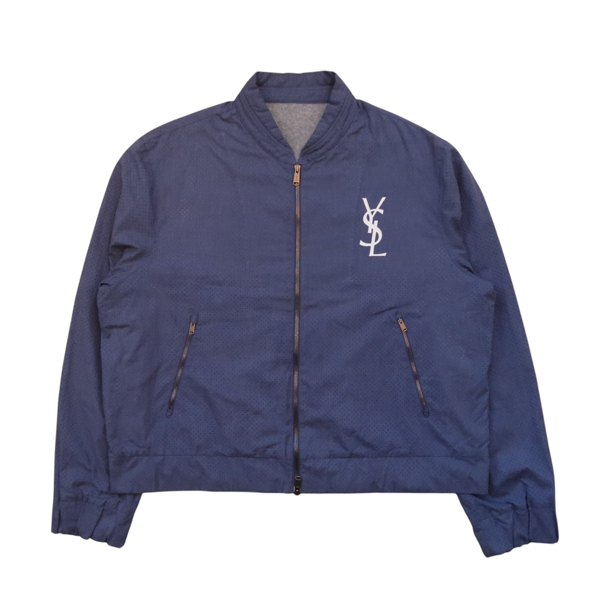Saint Laurent Paris 2010 Saint Laurent YSL Pour Homme Punch Hole Bomber Jacket Size US M / EU 48-50 / 2 - 2 Thumbnail
