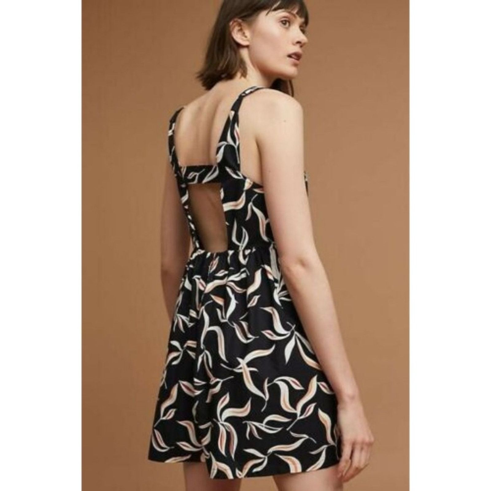 Anthropologie New Hei Hei Palma Leaf Print Romper $118 Size Small Black Size 28" / US 6 / IT 42 - 3 Thumbnail