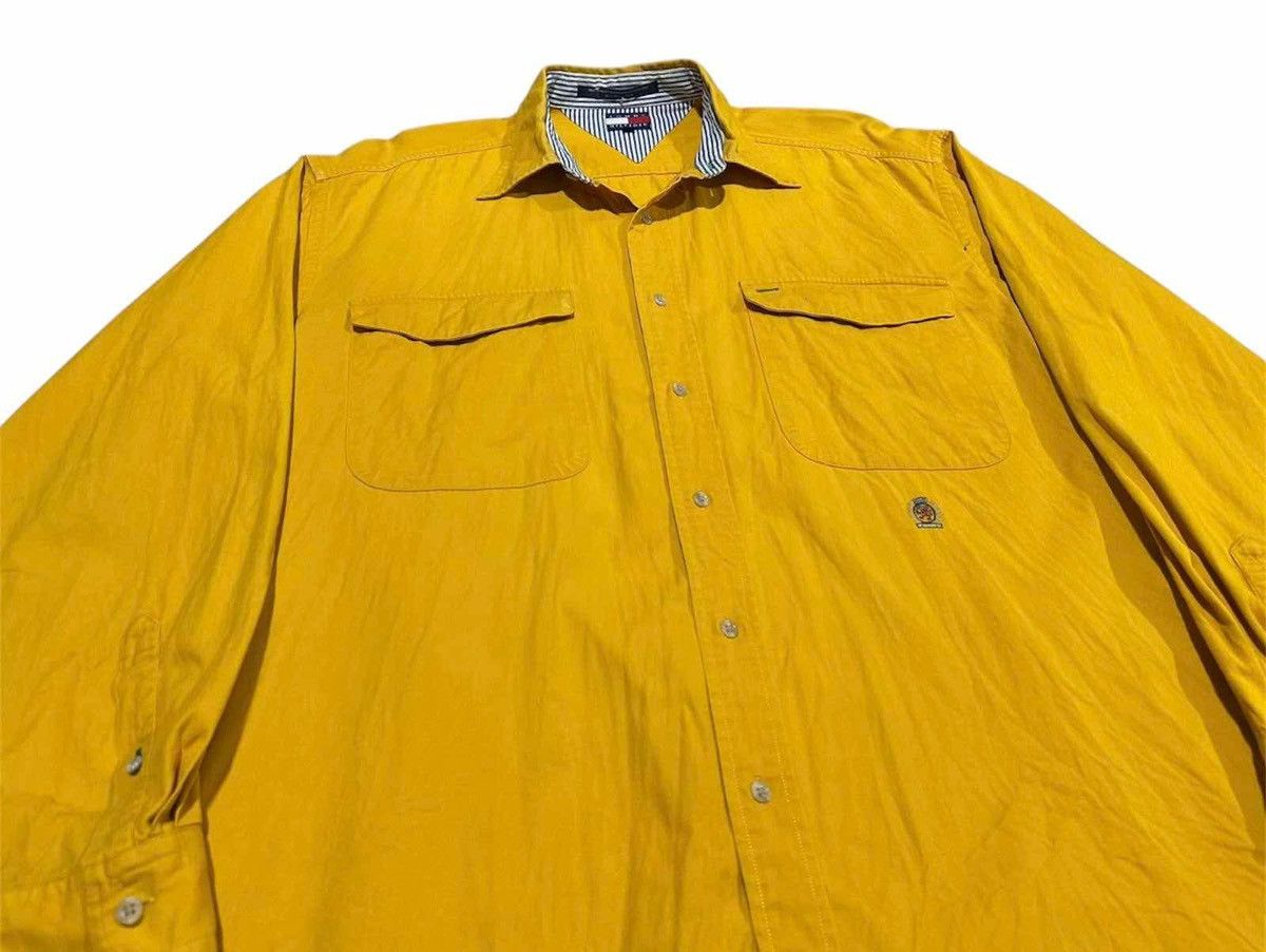 Tommy Hilfiger 🔥Vintage Tommy Hilfiger Shirt Ls Double Pockets Crest Logo Size US L / EU 52-54 / 3 - 5 Thumbnail