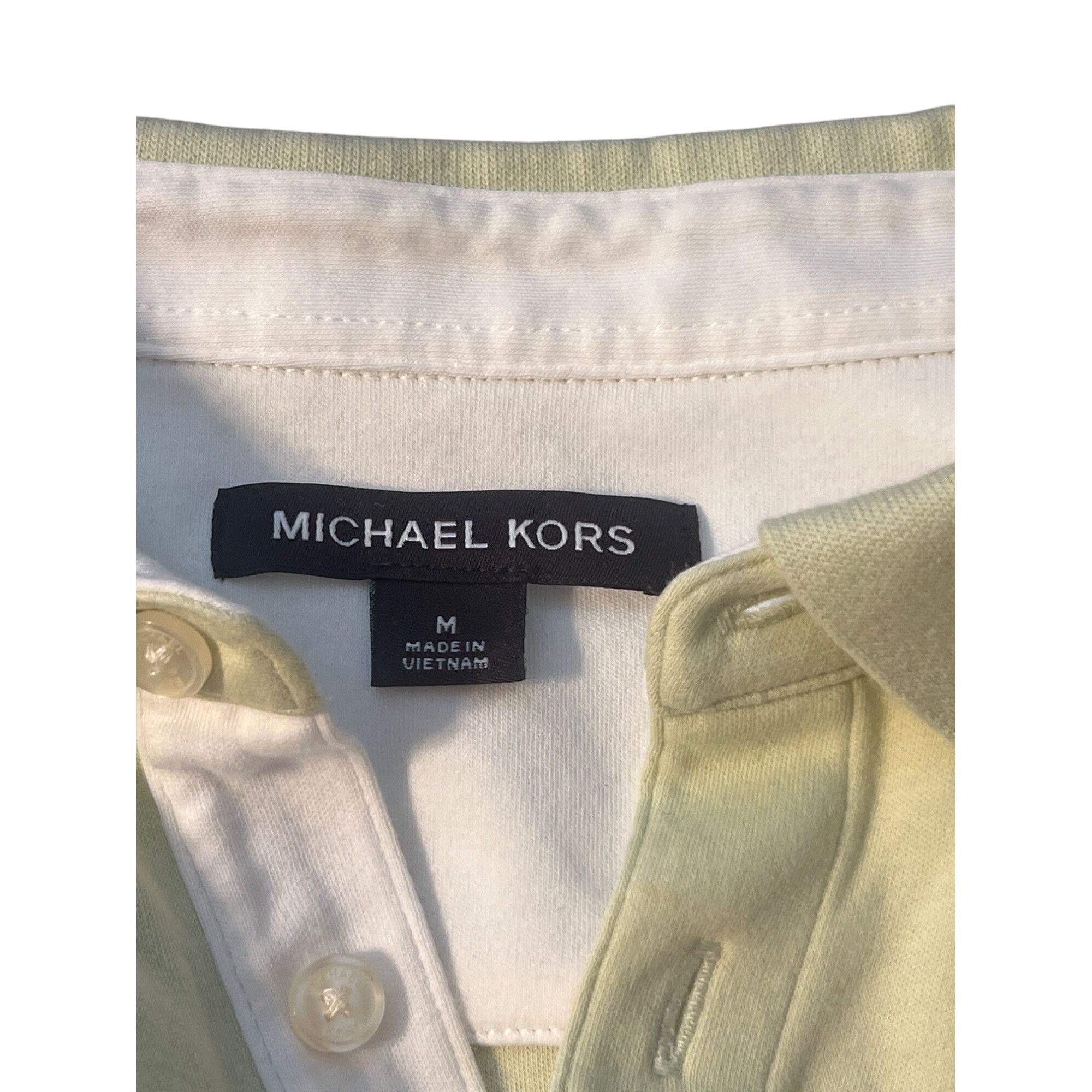 Michael Kors Michael Kors Light Green Polo Shirt Embroidered MK Logo Shor Size US M / EU 48-50 / 2 - 4 Thumbnail