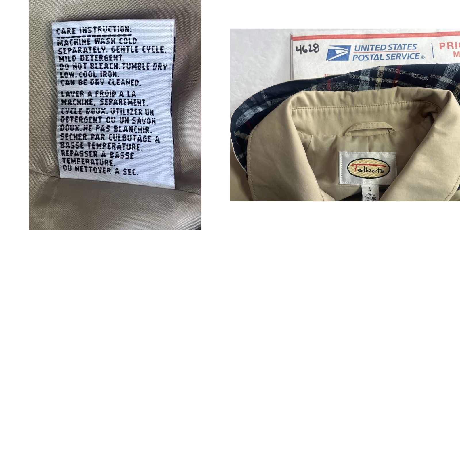 Talbots Talbots Tan Button Front Cotton Blend Hood Trench Coat Women's Size S Size S / US 4 / IT 40 - 8 Thumbnail