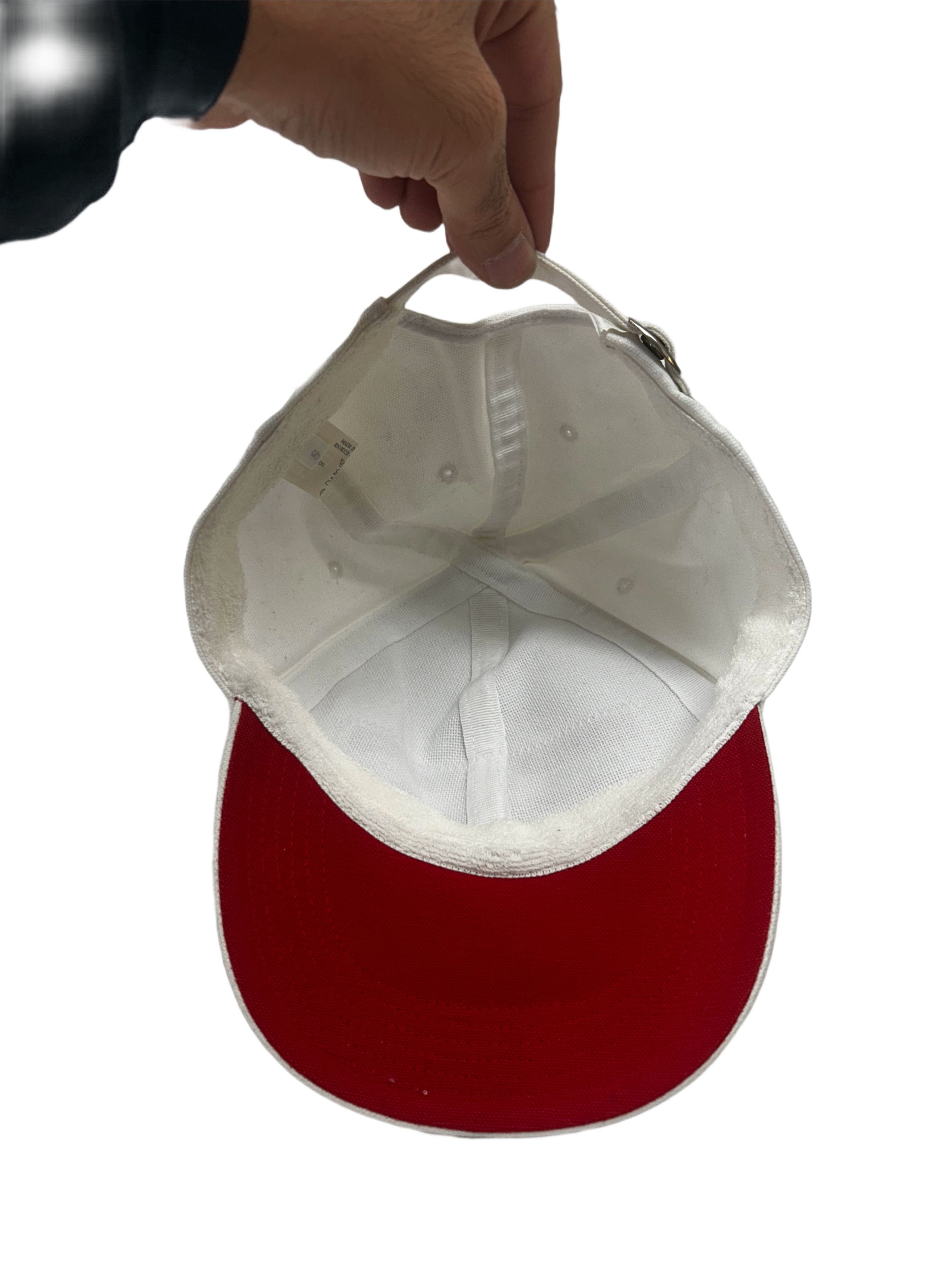 Prada Prada Linea Rossa White 'Luna Rossa' Hat With Logo On Crown Size 32 - 5 Thumbnail