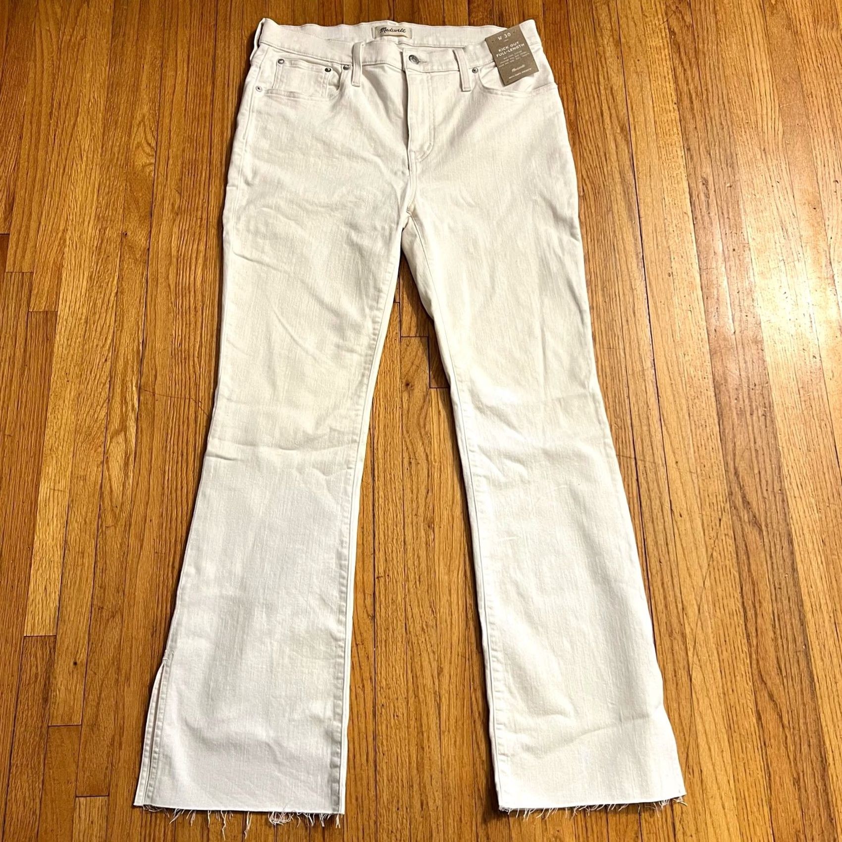 Madewell Madewell Jeans Women 30 Kick Out Full Length Straight Leg White Pants Size 30" / US 8 / IT 44 - 2 Thumbnail