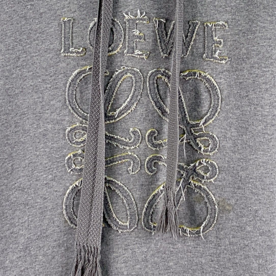 Loewe Loewe Grey Logo Hooded Sweatshirt K26WX Size S / US 4 / IT 40 - 4 Thumbnail