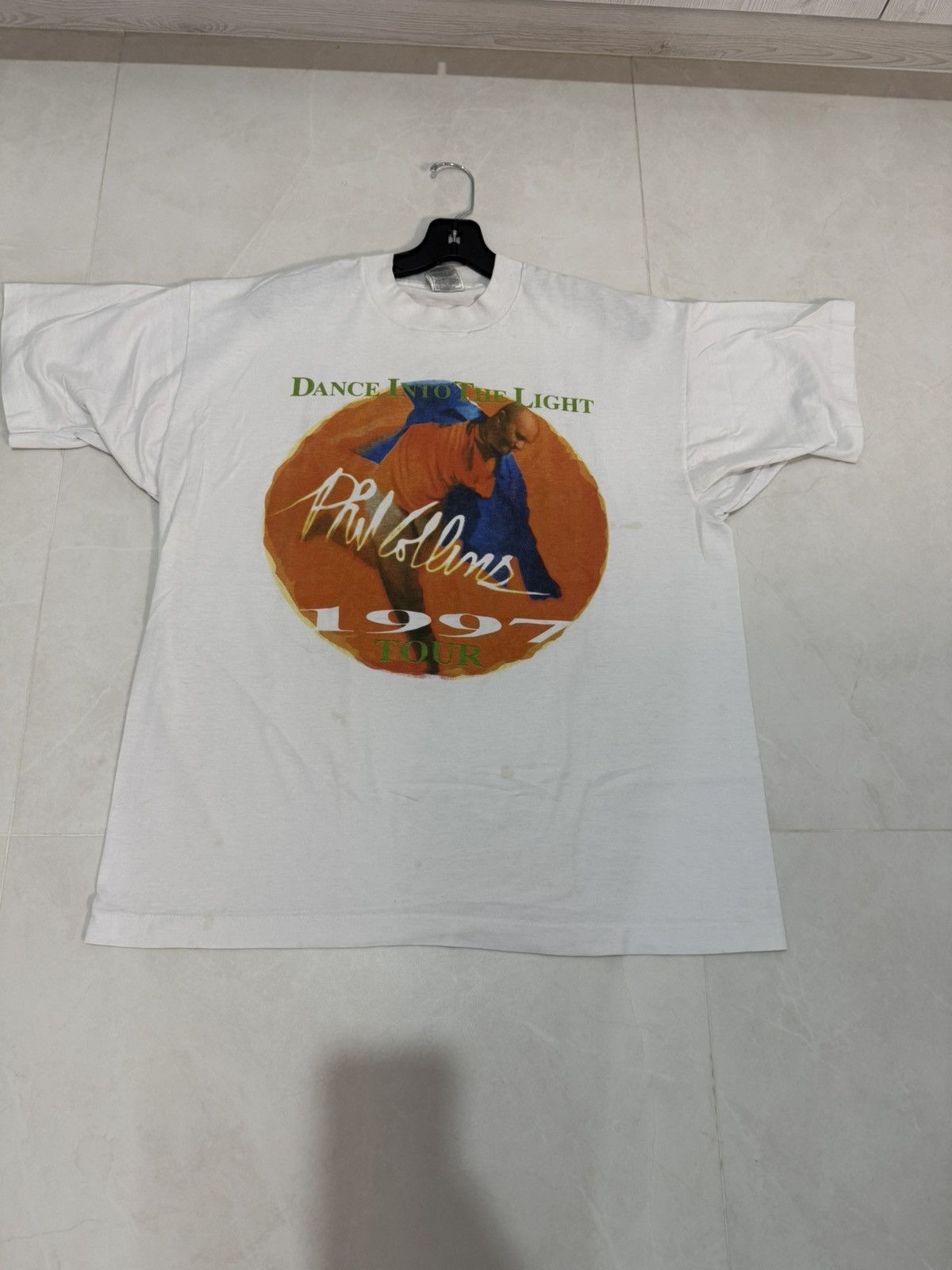 Vintage 1997 Phil Collins "Dance Into The Light" World Tour Tee XL Size US XL / EU 56 / 4 - 7 Thumbnail