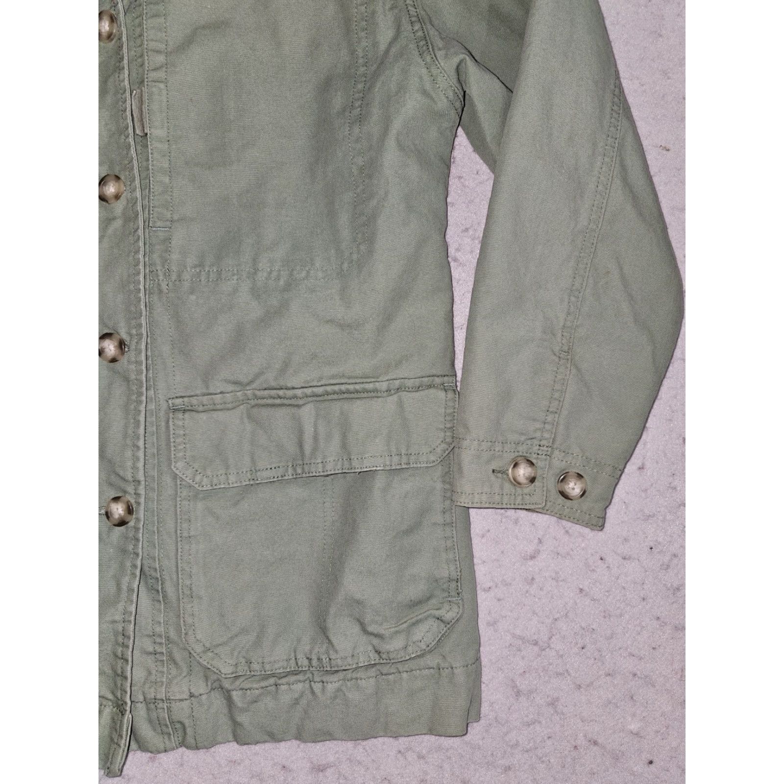 Vintage VINTAGE Cabela's Chore Coat Jacket Womens M Green Canvas Lined Corduroy Collar Size M / US 6-8 / IT 42-44 - 5 Thumbnail