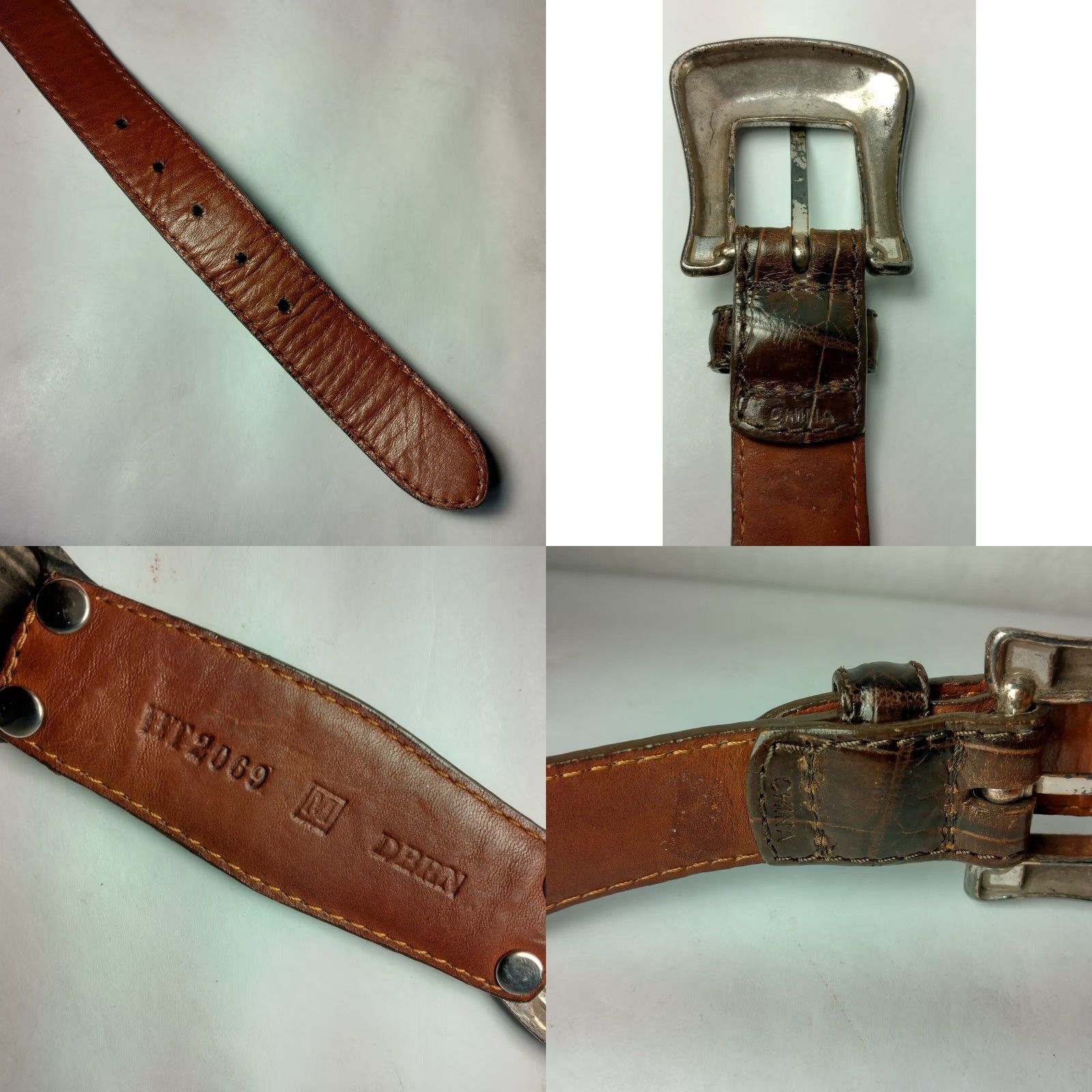 Fossil **Fossil Women Medium Brown Leather Metal Links Adjustable Belt** User: Fossil Women Medium Brown Leather Metal Links Adjustable Belt Size ONE SIZE - 8 Thumbnail