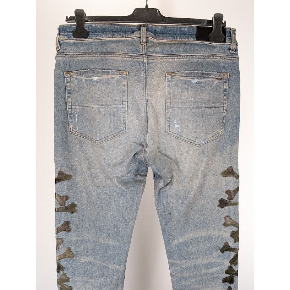 Amiri o1rshd1 Q:2 / Camo Bones Jeans in Clay Indigo Size US 36 / EU 52 - 13 Thumbnail