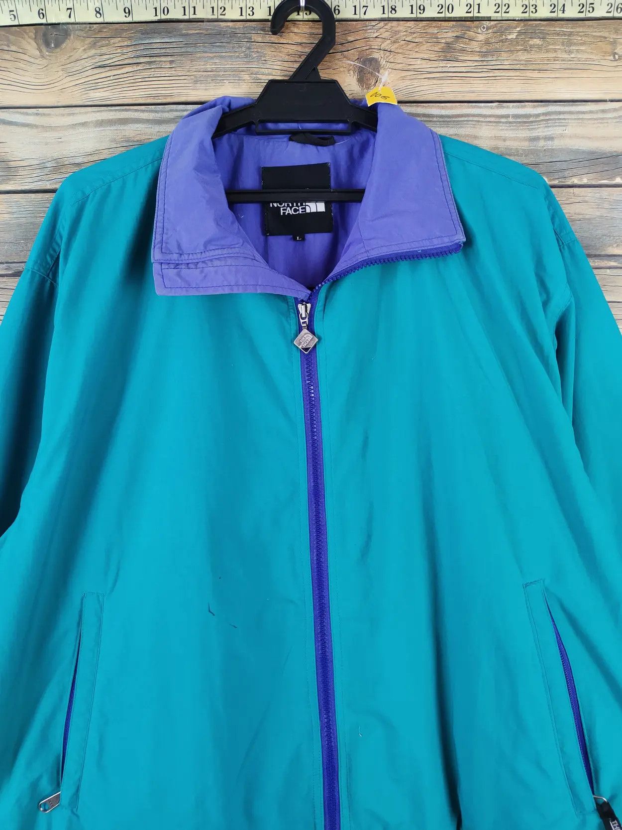 The North Face D The North Face Turquoise Nylon Sweaters windbreaker #006 Size US L / EU 52-54 / 3 - 10 Thumbnail