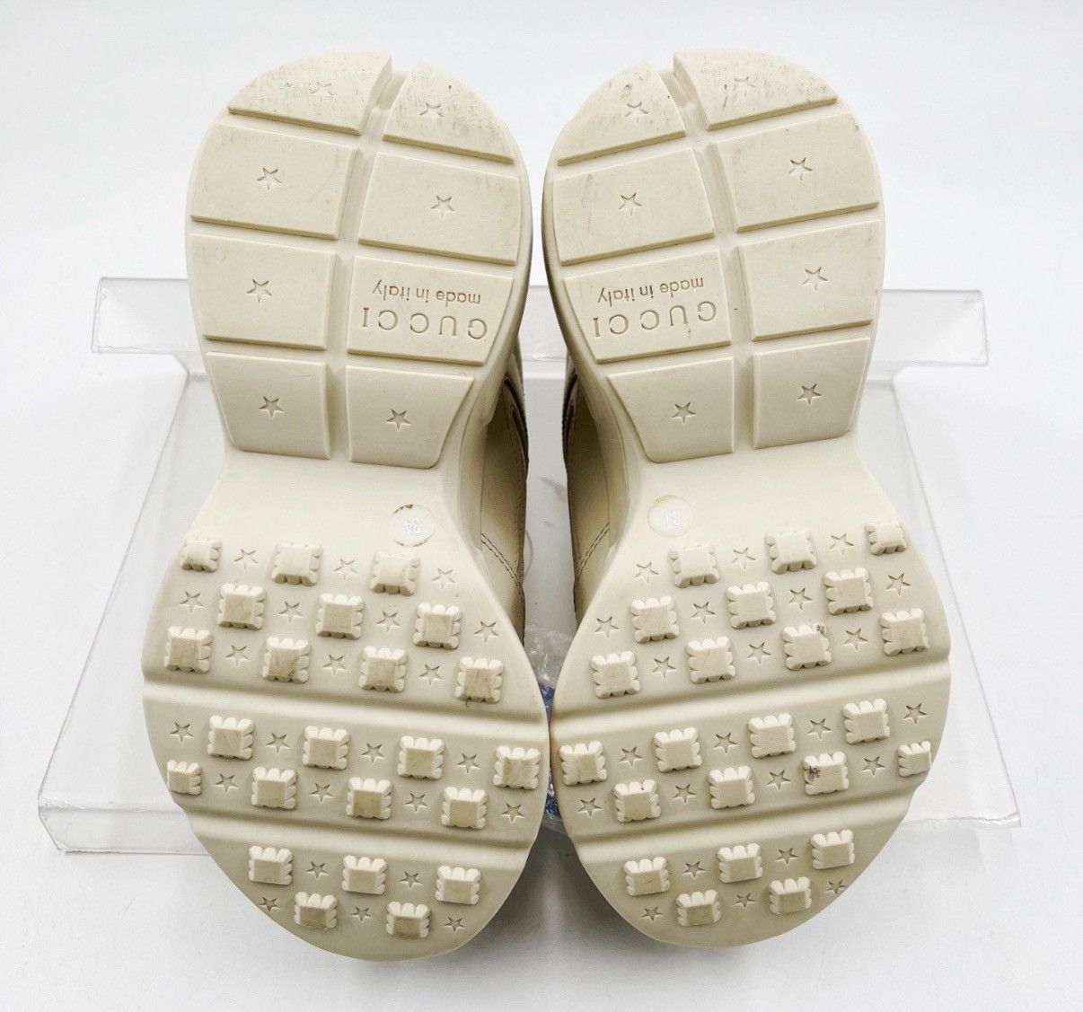 Gucci GUCCI Ivory Rhyton Low-Top Dad Sneakers K12 Size US 4 / IT 34 - 8 Thumbnail