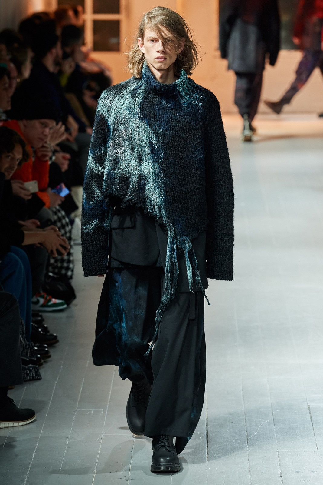image of Yohji Yamamoto Aw20 Runway Asakura Paint Knit in Black, Men's (Size Large)