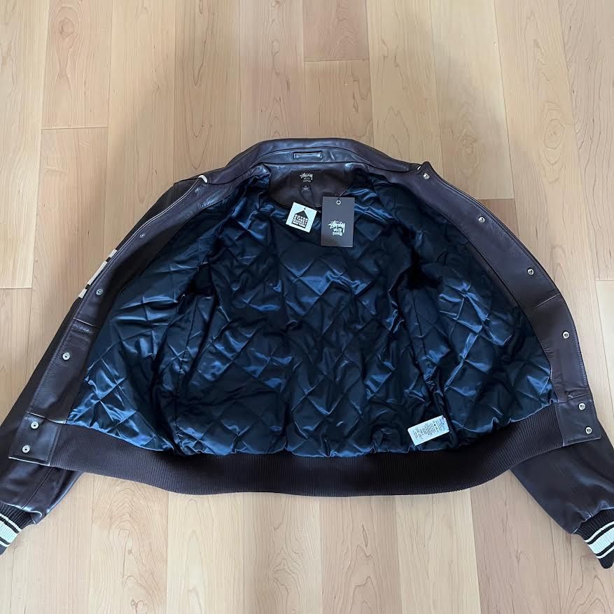 Stussy Stussy Wales Bonner Leather Varsity Jacket & Collab Dustbag Size US M / EU 48-50 / 2 - 8 Thumbnail