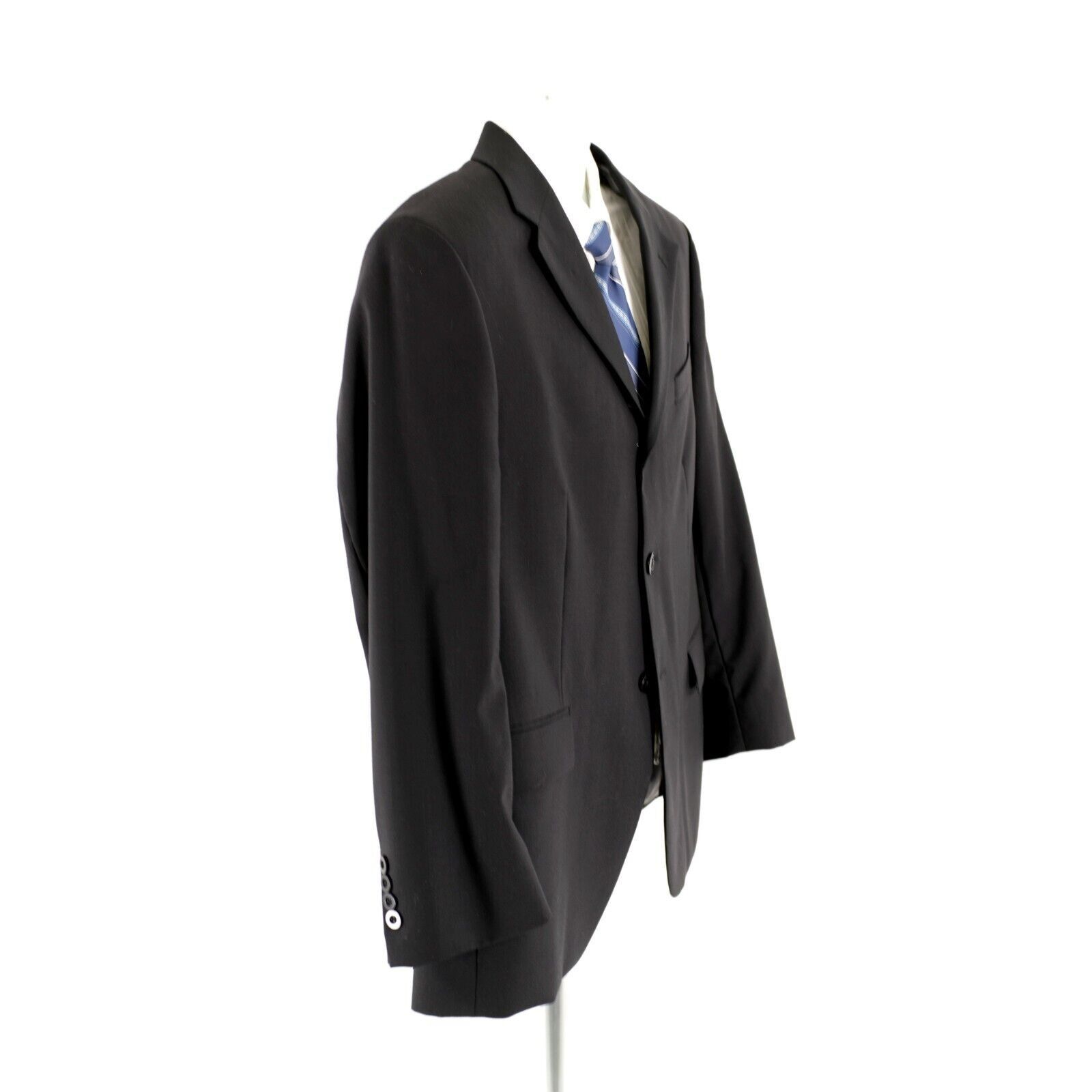 Other DAMAGED Cezani Wool Black 3 Button Blazer 42R Tiny Holes On Size 42R - 9 Thumbnail