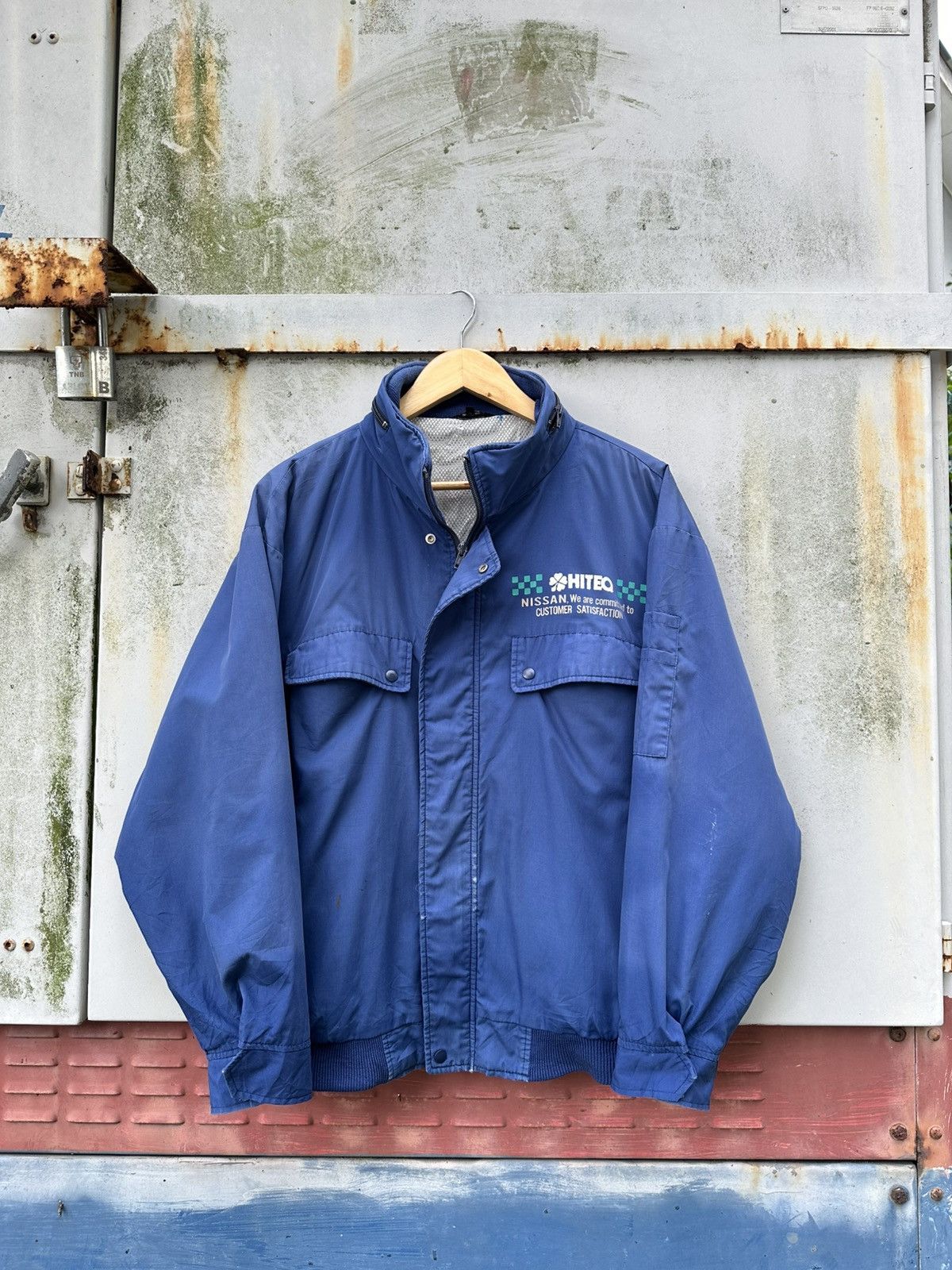 Vintage 👹Vintage Faded Nissan Hiteq Bomber Jacket Size US M / EU 48-50 / 2 - 1 Thumbnail