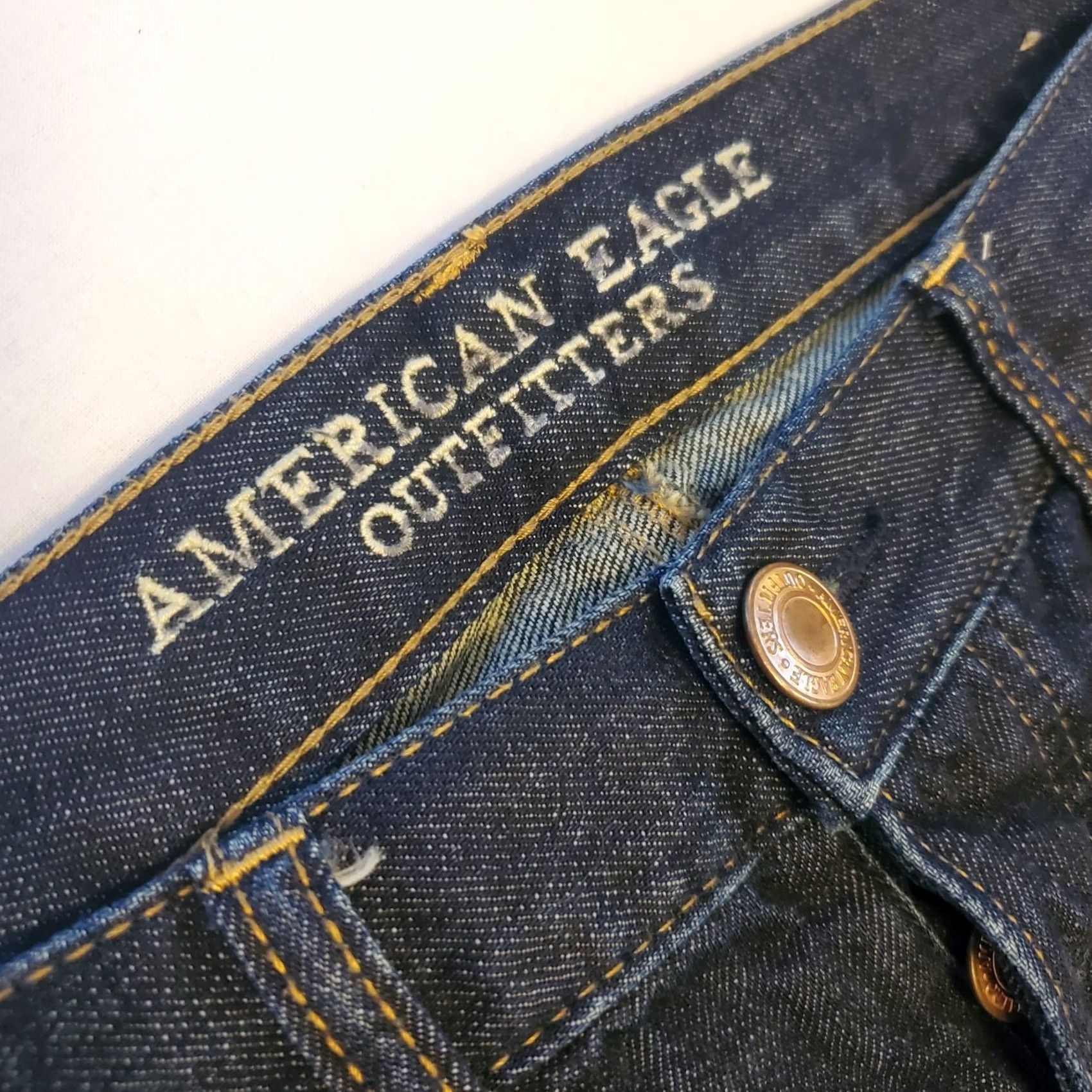 American Eagle Outfitters American Eagle Outfitters Womens Sz 10 Tomboy Dark Wash Button Jeans Size 32" / US 10 / IT 46 - 4 Thumbnail