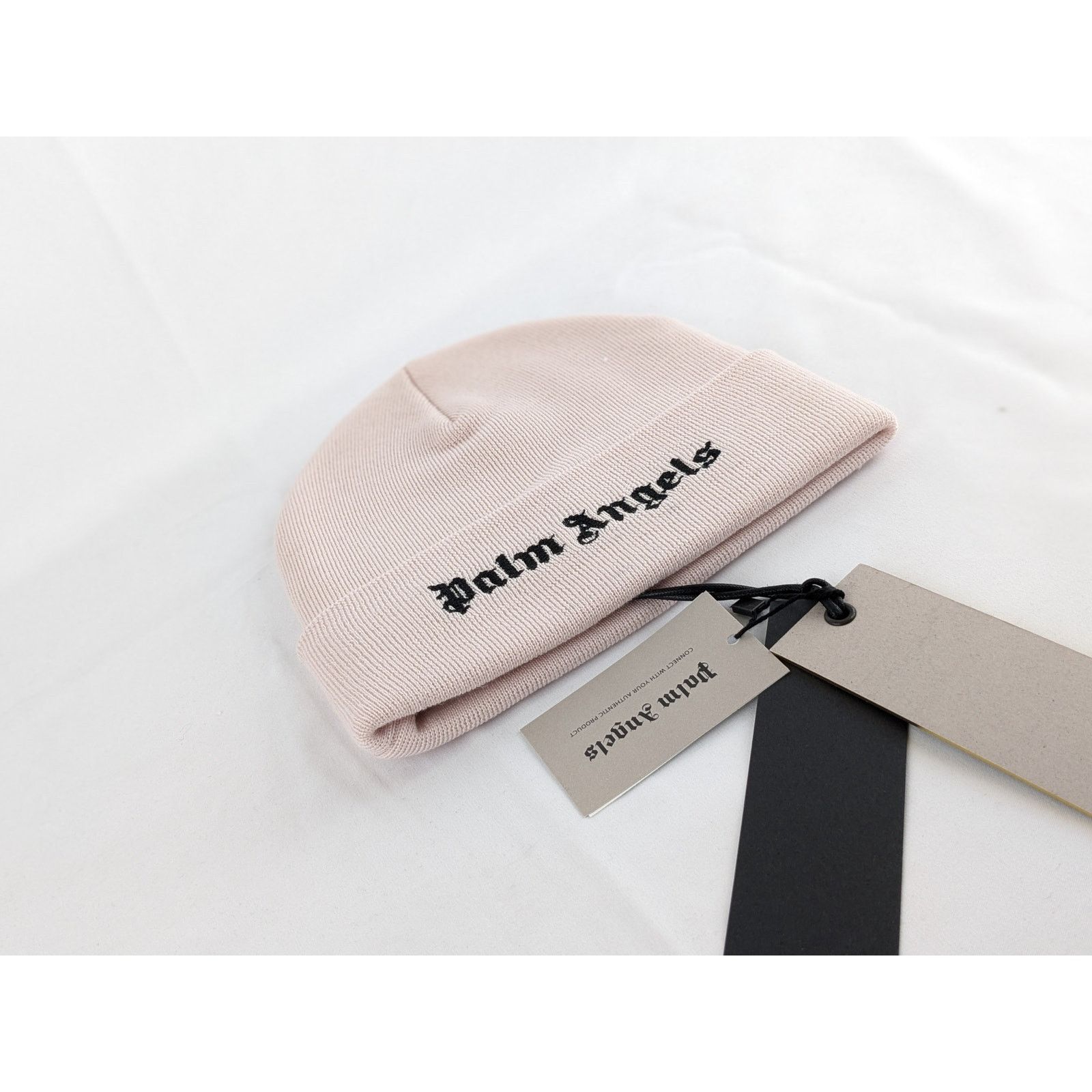 Palm Angels o1rshd1 Size: OS / Classic Logo Beanie in Butter Black Size ONE SIZE - 6 Thumbnail