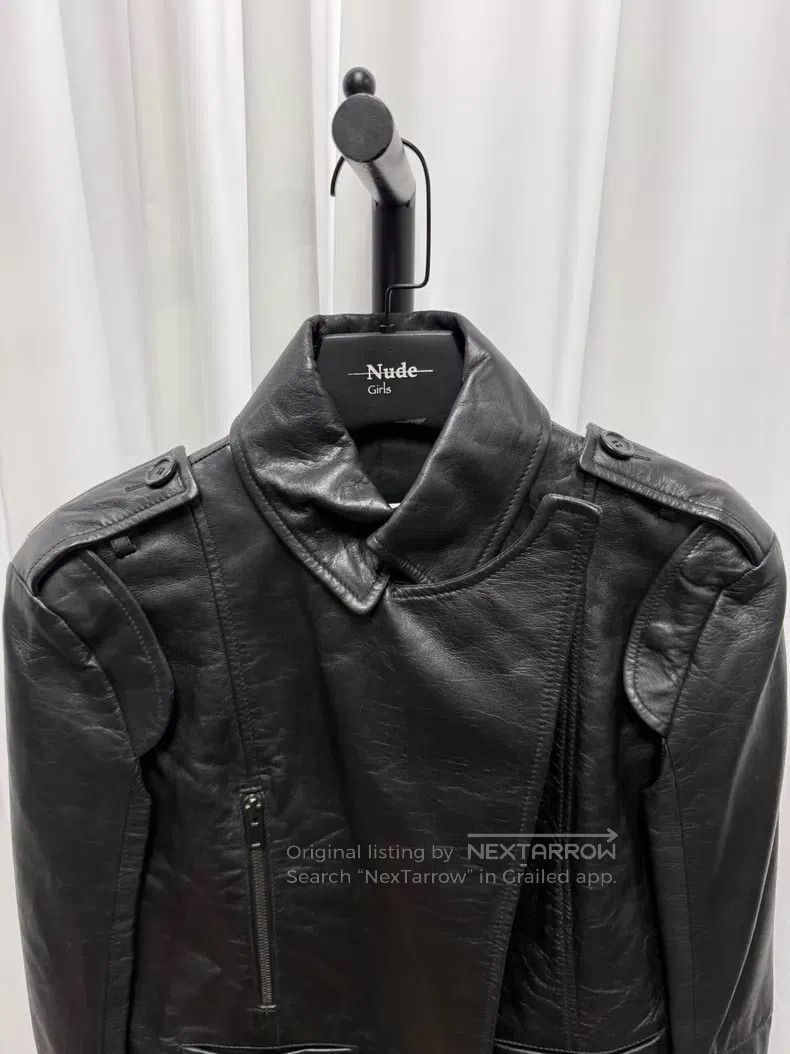 Maison Margiela Maison Margiela Diagonal Zip Removable Sleeve Leather Jac Size US XXS / EU 40 - 4 Thumbnail