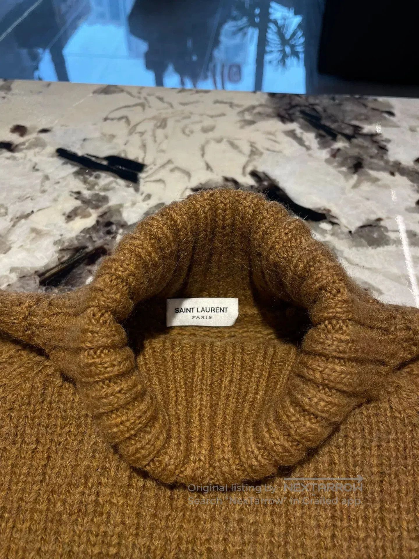 Saint Laurent Paris Saint Laurent Brown Turtleneck Sweater. Size S / US 4 / IT 40 - 2 Thumbnail