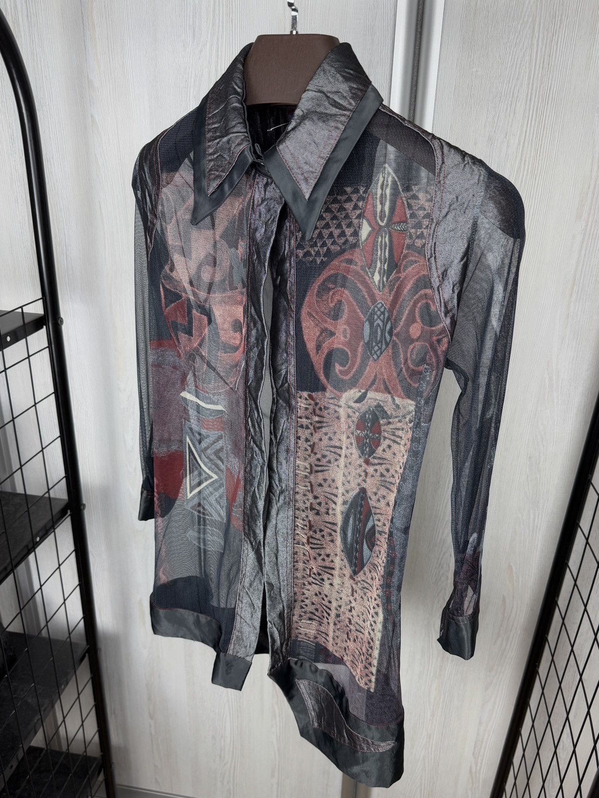 Other Legatte Jeans Italian Designer Full Mesh Long Sleeved Blouse Size L / US 10 / IT 46 - 6 Thumbnail