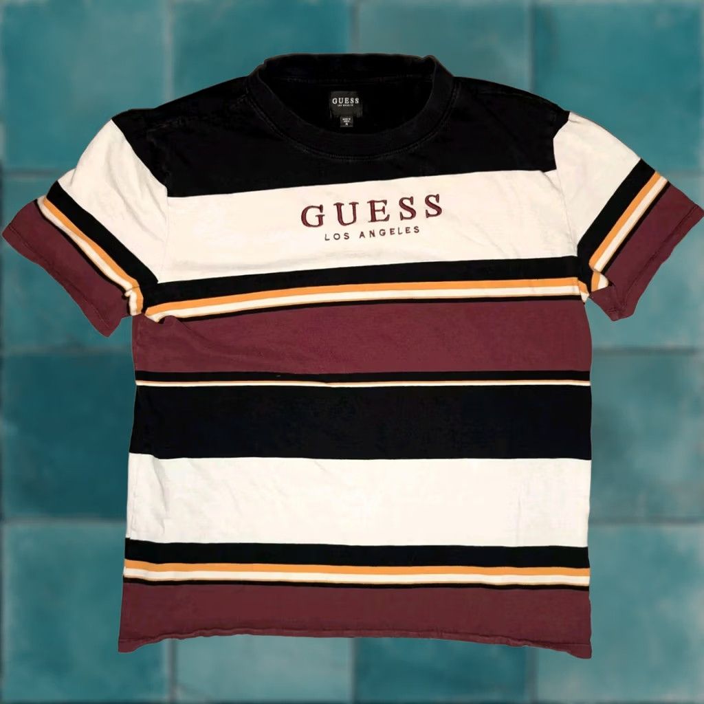 Guess VINTAGE Guess Shirt Mens M Striped White Black Embroidered 90s Shirt Mens M White Black Embroidered 90s Size US M / EU 48-50 / 2 - 1 Thumbnail