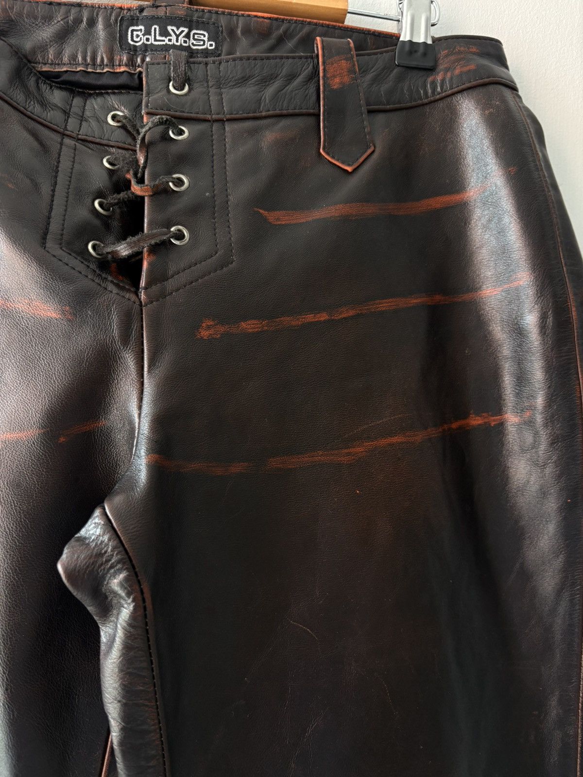 Vintage Vintage leather trousers Size 27" / US 4 / IT 40 - 12 Thumbnail