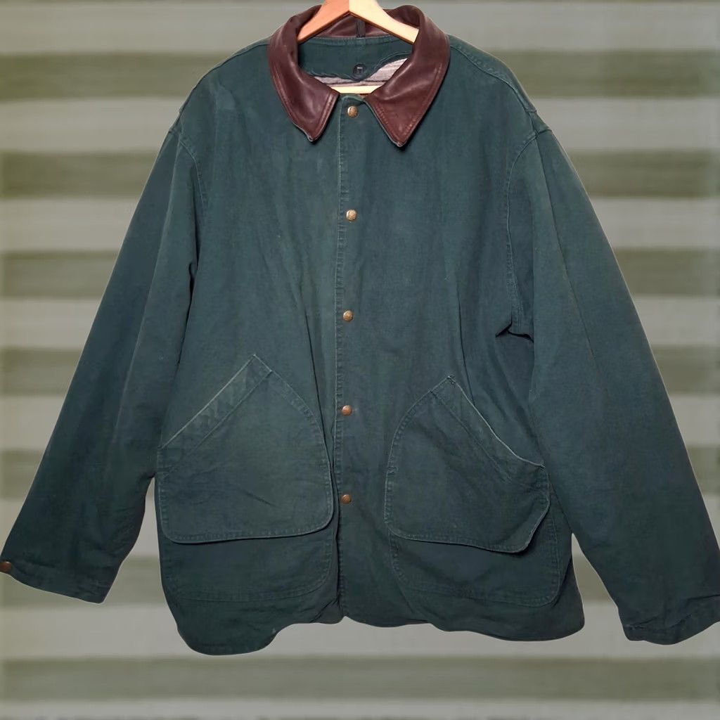 Vintage VINTAGE Woolrich Barn Chore Jacket Men XL Hunter Green Serape Blanket Lined USA Jacket Size US XL / EU 56 / 4 - 1 Thumbnail