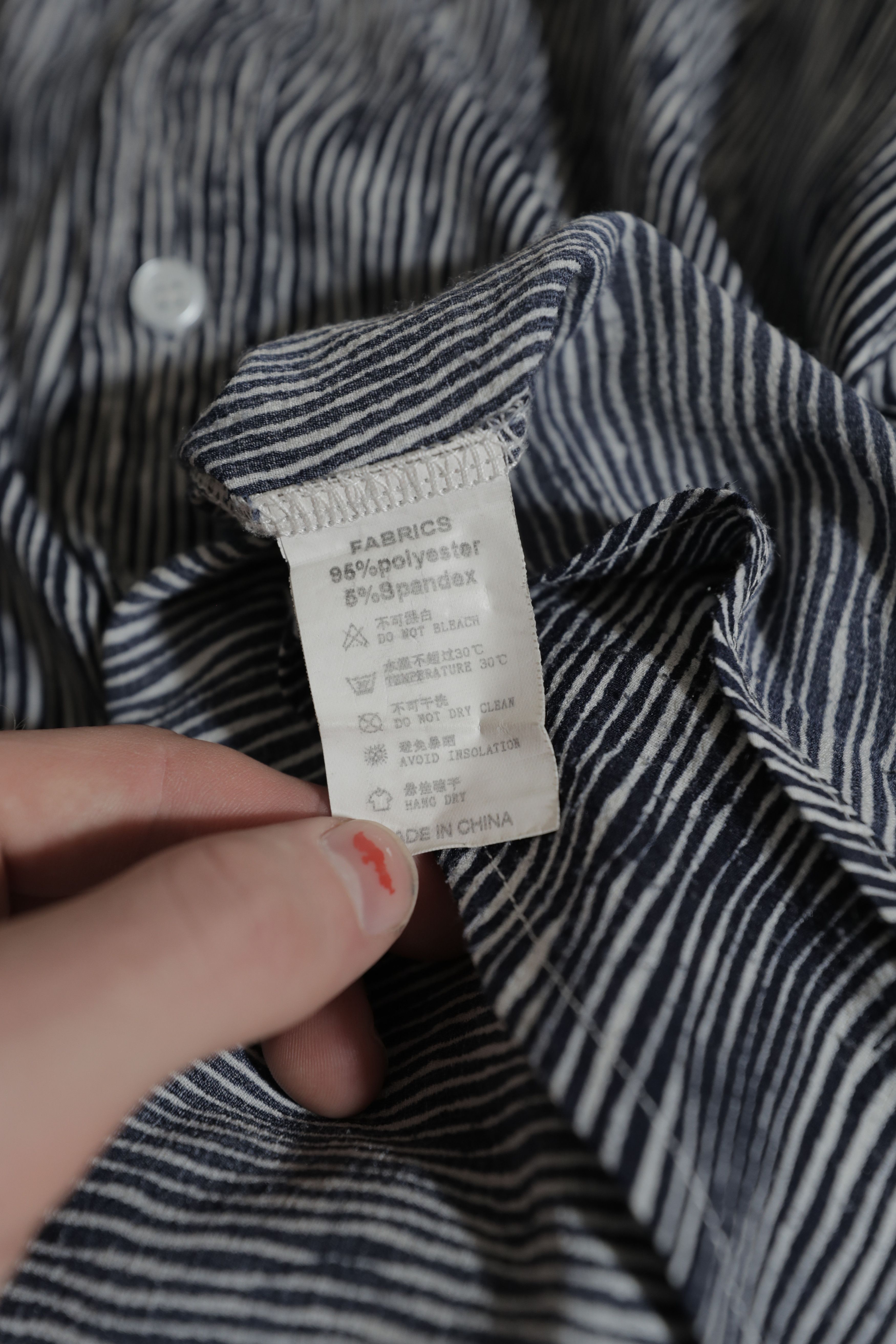 Other CharmkpR Striped Short Sleeve Button Up No Collar (M) Size US M / EU 48-50 / 2 - 8 Thumbnail