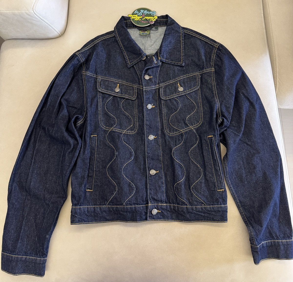 Jaded London Jaded Wavy Seam Denim Organic Jacket Size US XL / EU 56 / 4 - 1 Thumbnail