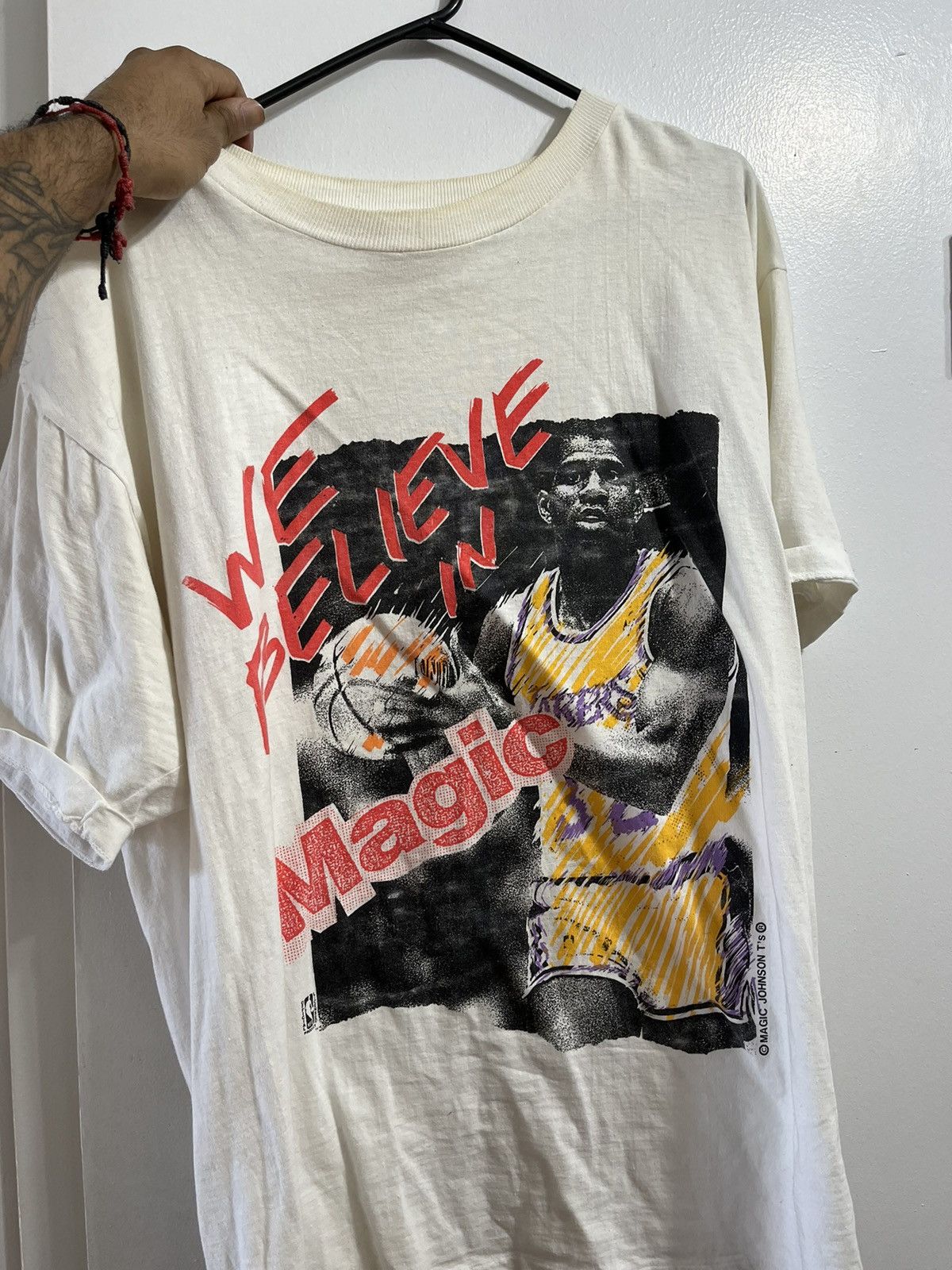 image of Og Magic Johnson Shirt in White, Men's (Size XL)