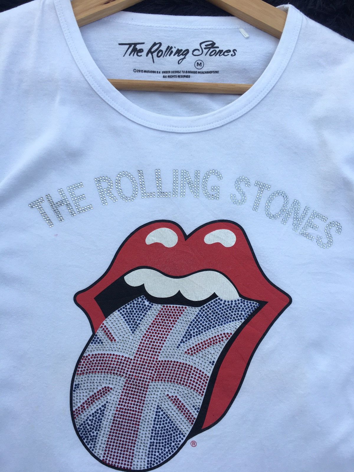 Band Tees Rare The Rolling Stones Rhinestones US Flag Tshirt Size US S / EU 44-46 / 1 - 10 Thumbnail
