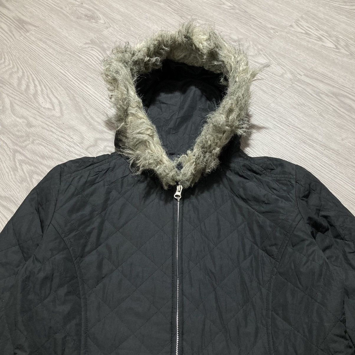 If Six Was Nine 2000s Uniqlo Winter Quilted Fur Trim Jacket Punk Style Size L / US 10 / IT 46 - 4 Thumbnail