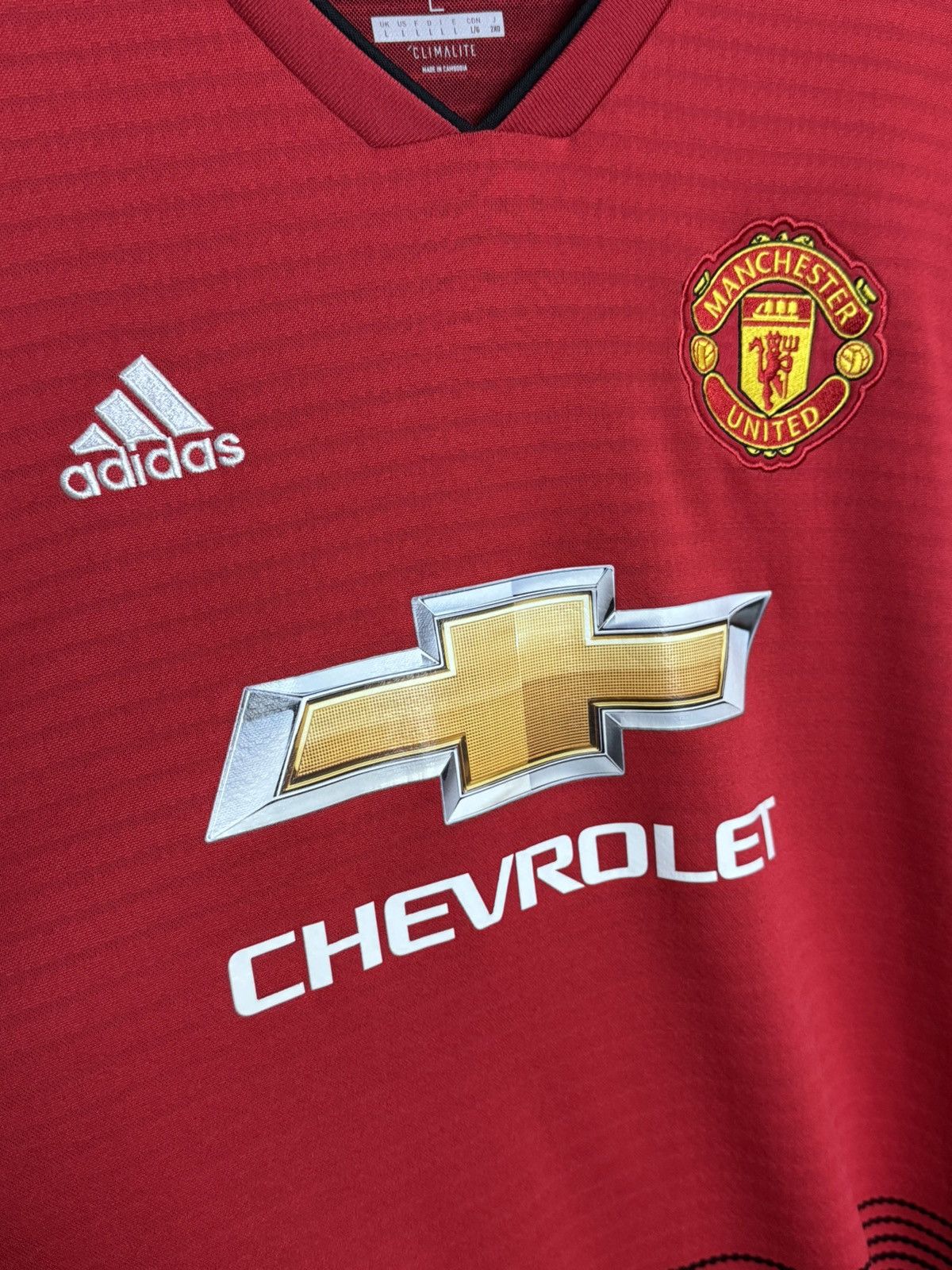 Adidas Manchester United 18/19 Home Football Jersey T-Shirt Size US L / EU 52-54 / 3 - 3 Thumbnail