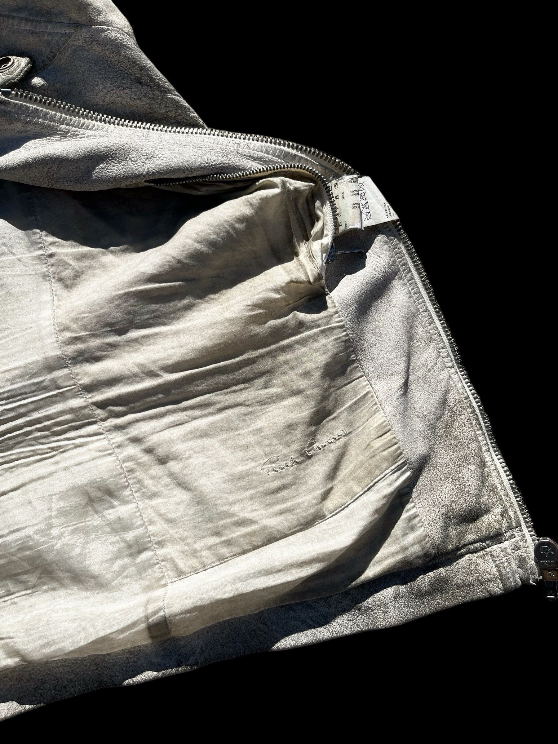 Rick Owens Rick Owens Olmar and mirta Blistered Leather Intarsia Jacket Size US S / EU 44-46 / 1 - 2 Thumbnail