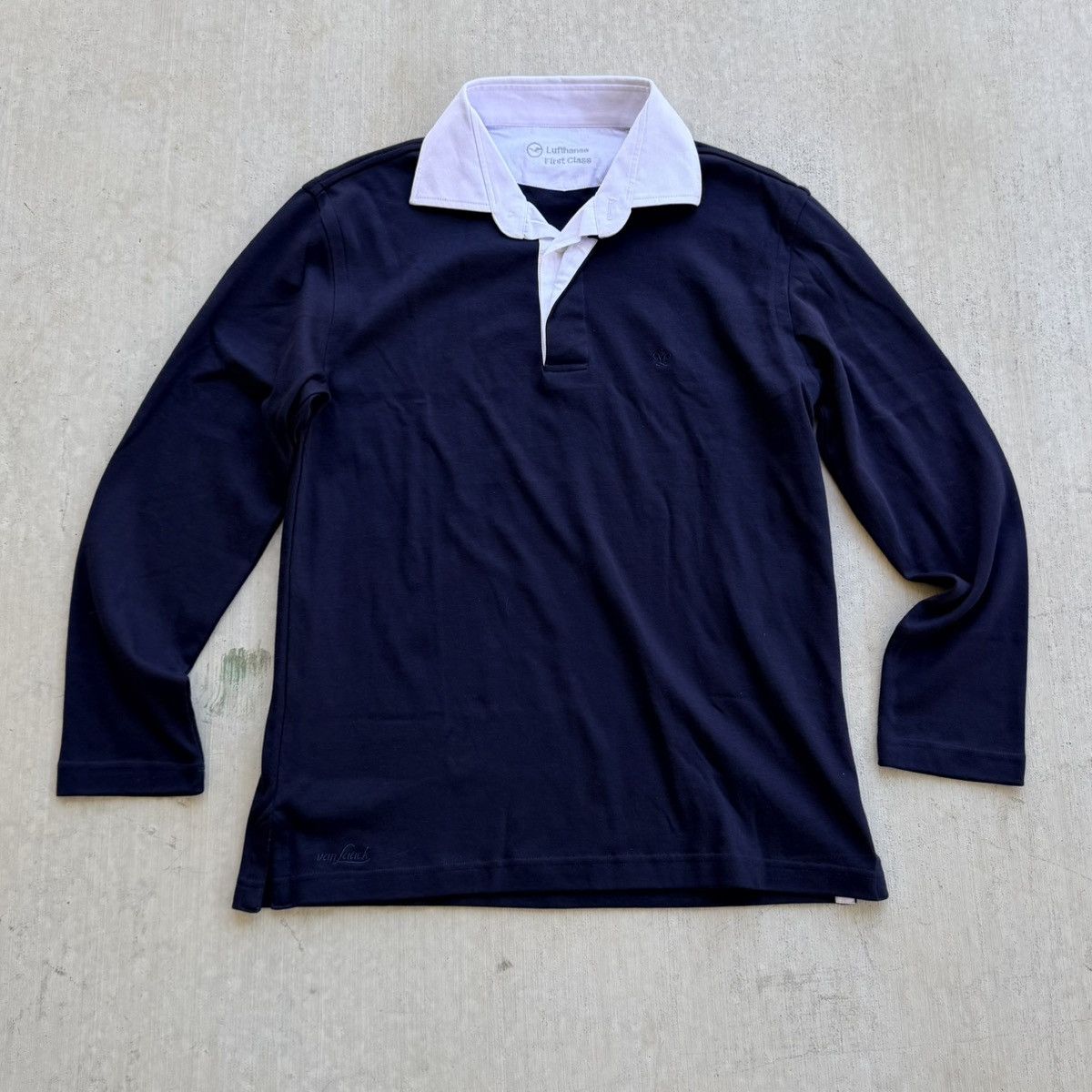 Van Laak Rugby Polo Shirt Lufthansa First Class Medium Slim