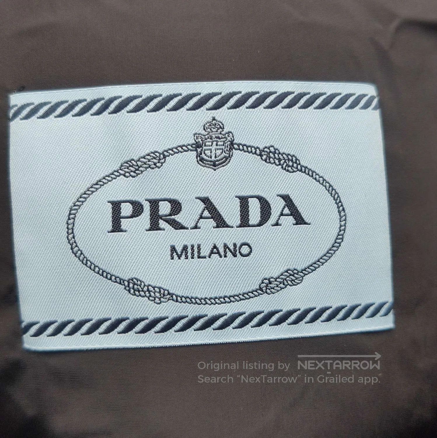 Prada Prada Black Nylon Triangle Logo Down Jacket . Size US L / EU 52-54 / 3 - 5 Thumbnail