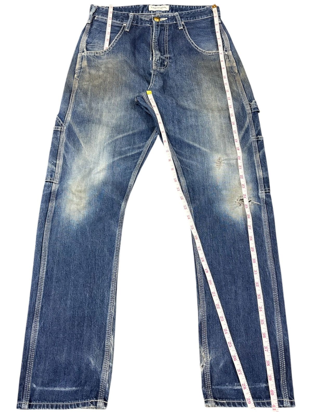 Vanquish Vintage Japanese Vanquish Mud Wash Distress Carpenter Jeans Size US 31 - 11 Thumbnail