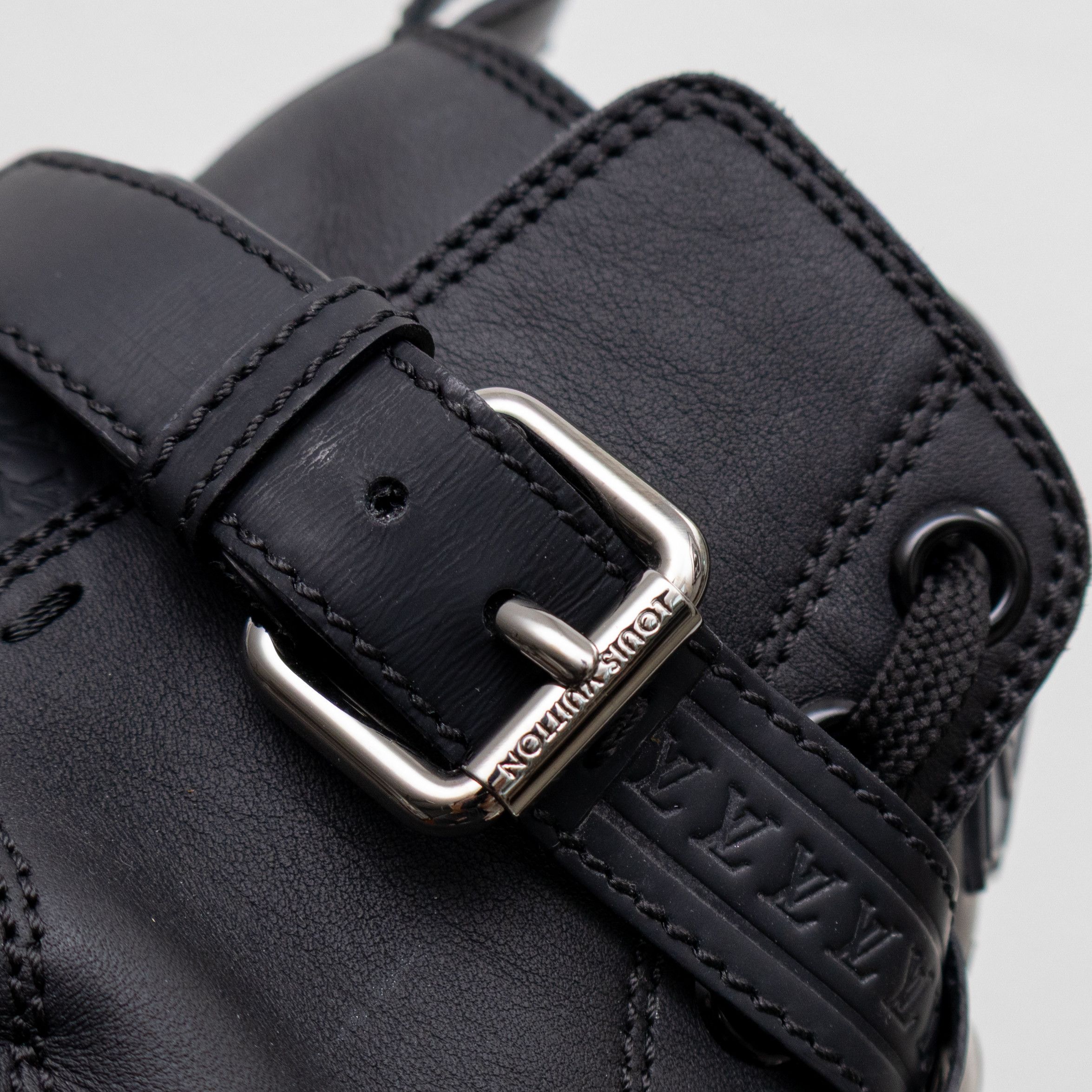 Louis Vuitton Louis Vuitton Falcon High Top Sneakers Black Leather Trainer Size US 9 / EU 42 - 11 Thumbnail