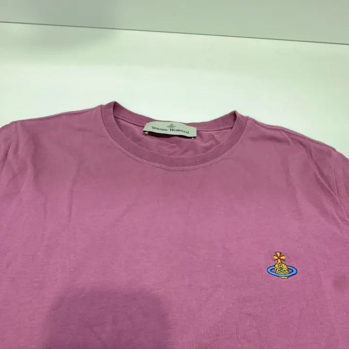 Vivienne Westwood Vivienne Westwood Logo Round Neck T-Shirt in Pink Size M / US 6-8 / IT 42-44 - 1 Thumbnail