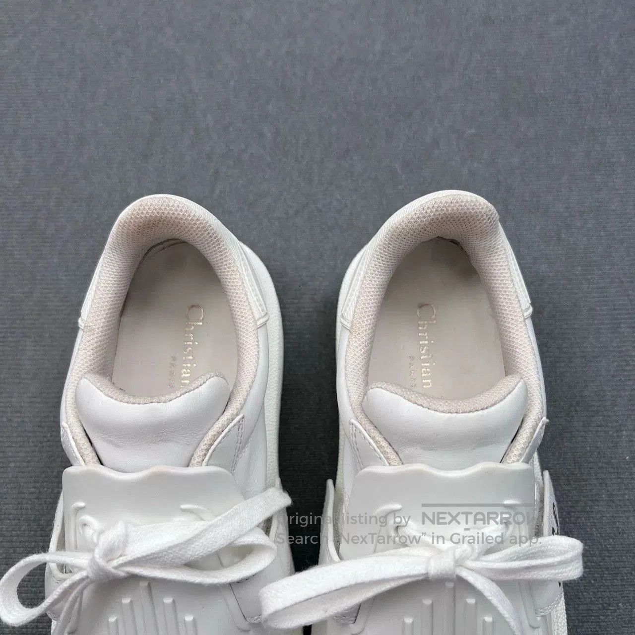 Dior DIOR ID White Low-Top Gold Logo Sneakers. Size US 6 / IT 36 - 6 Thumbnail