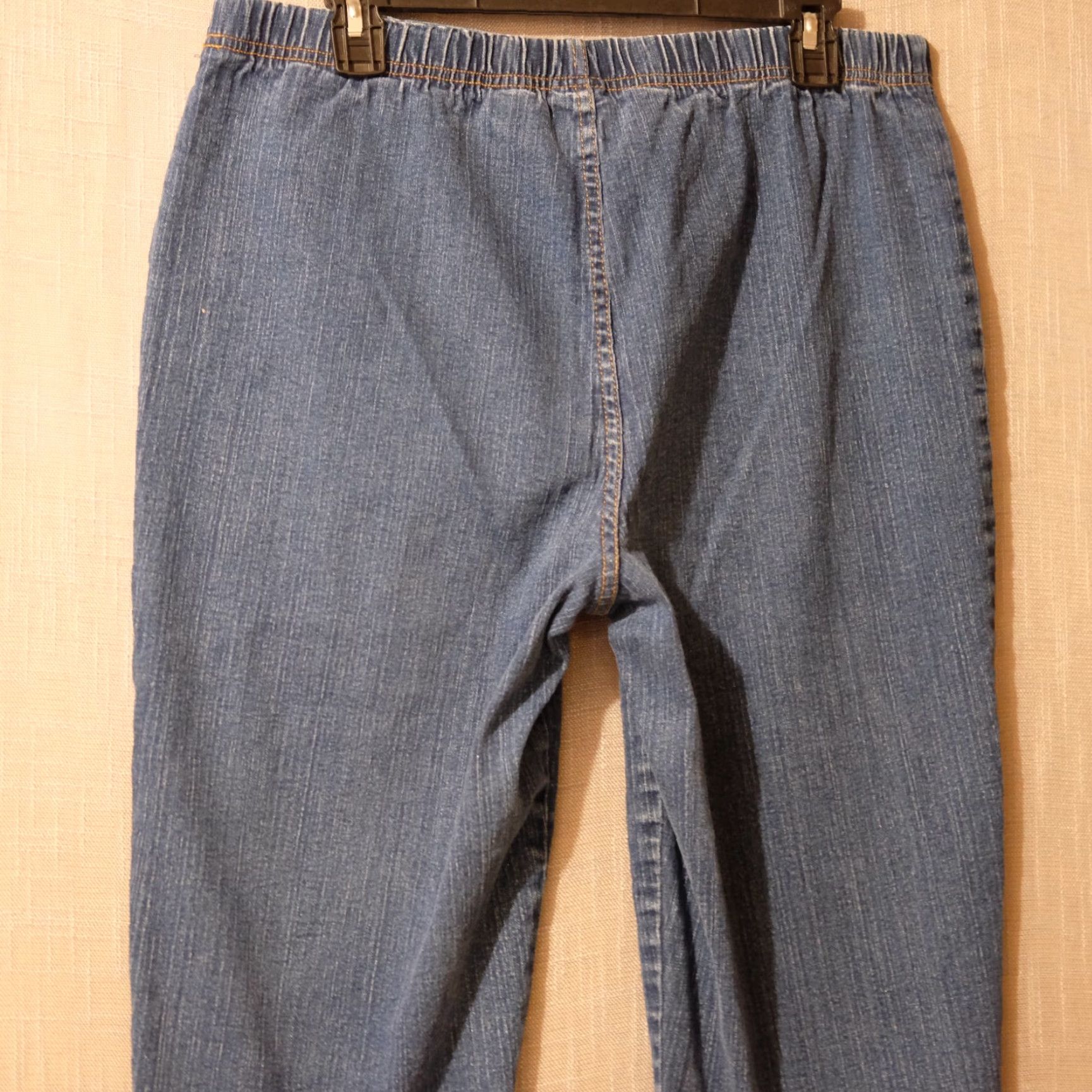 Vintage White Stag Jeans Capri Denim Blue Womens XL Regular Stretch Pocketless Casual City USA Preppy 90s? Size 40" / US 18 - 6 Thumbnail