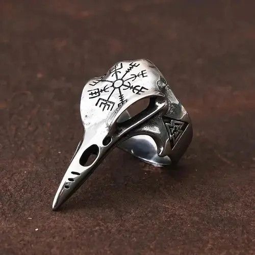 Jewelry Crow Skull Ring Size ONE SIZE - 2 Thumbnail