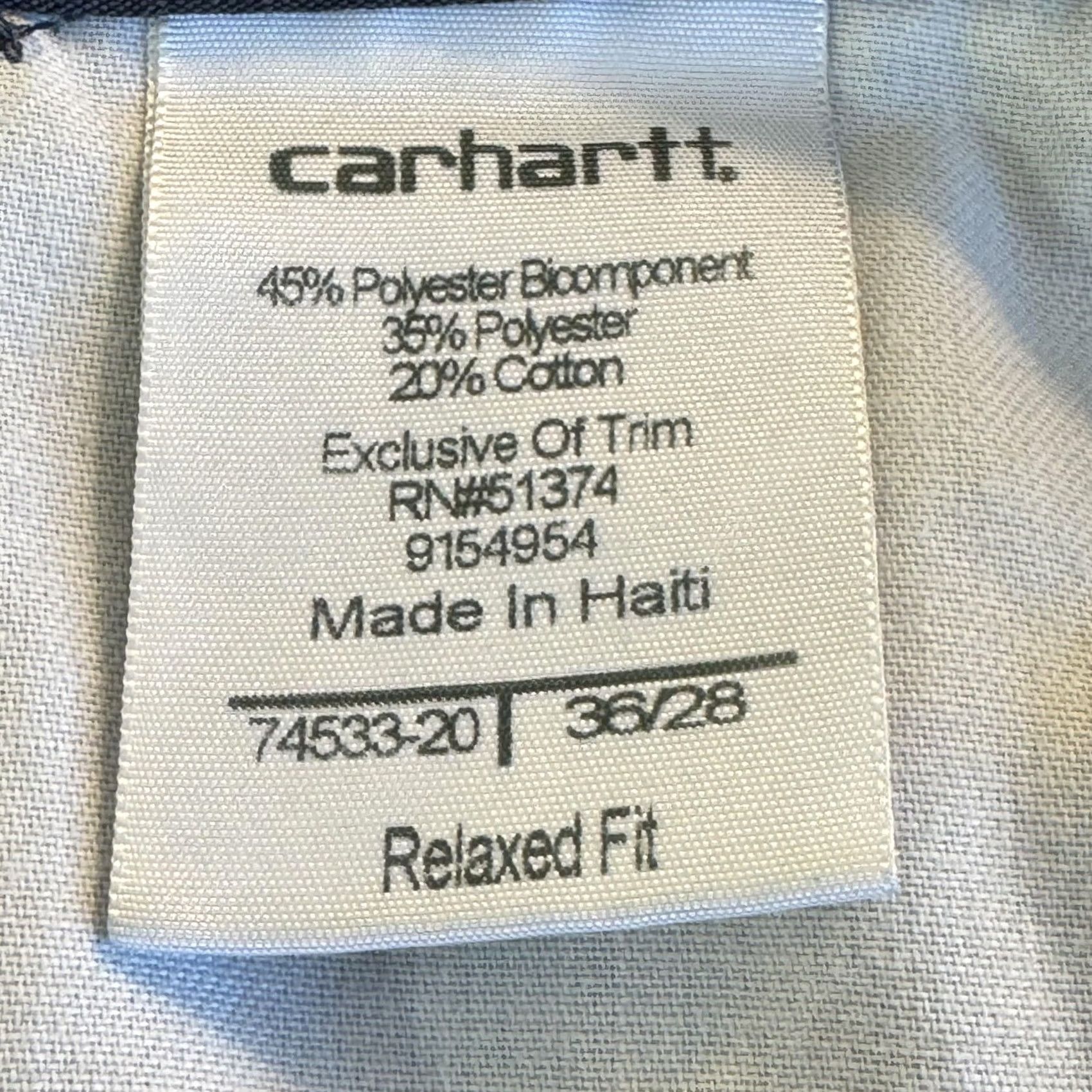 Carhartt Carhartt Pants Mens 36x28 Relaxed Fit Ripstop Workwear Cargo Utility Zip Pocket Navy Blue Size US 36 / EU 52 - 6 Thumbnail