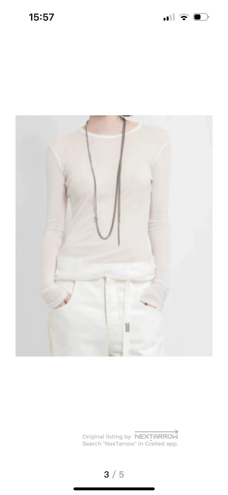Ann Demeulemeester Ann Demeulemeester Long Sleeve T-Shirt Size XS / US 0-2 / IT 36-38 - 2 Thumbnail