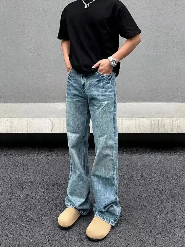 Japanese Brand High Street Micro Flare Vintage Y2K Straight Leg Jeans Size US 32 / EU 48 - 2 Thumbnail